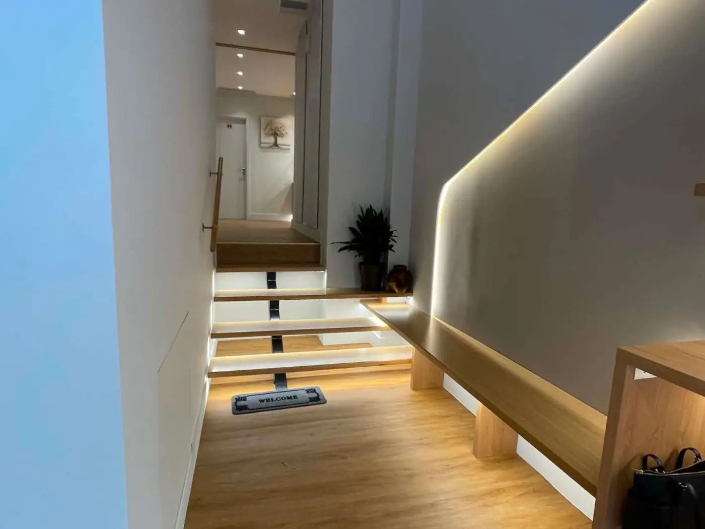 Welcoming hallway to the treatment rooms
